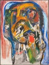 The ferocious rose, paint by Asger Jorn